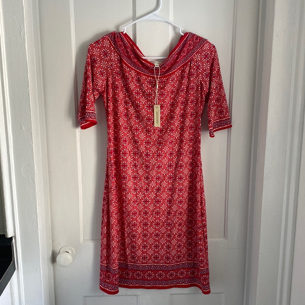 Max Studio Printed 1/2 Sleeve Dress